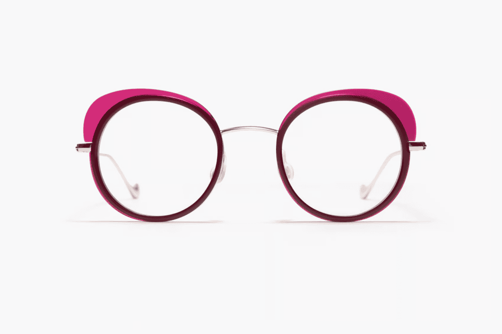 eyeglasses-caroline-abram-fushia-gold-front